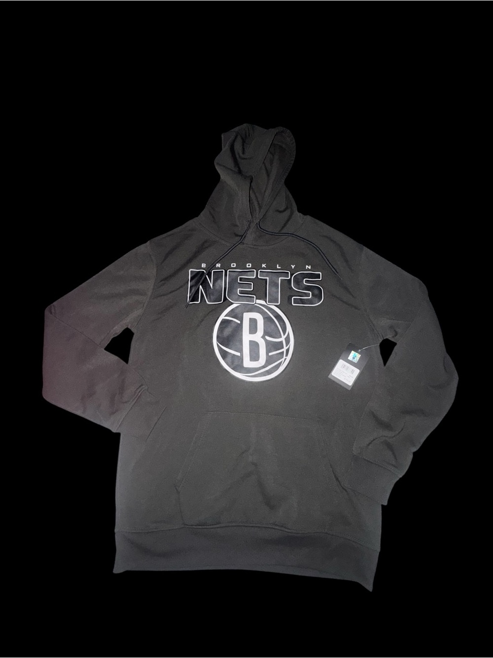 New men’s Brooklyn Nets Black Pullover Hoodie medium